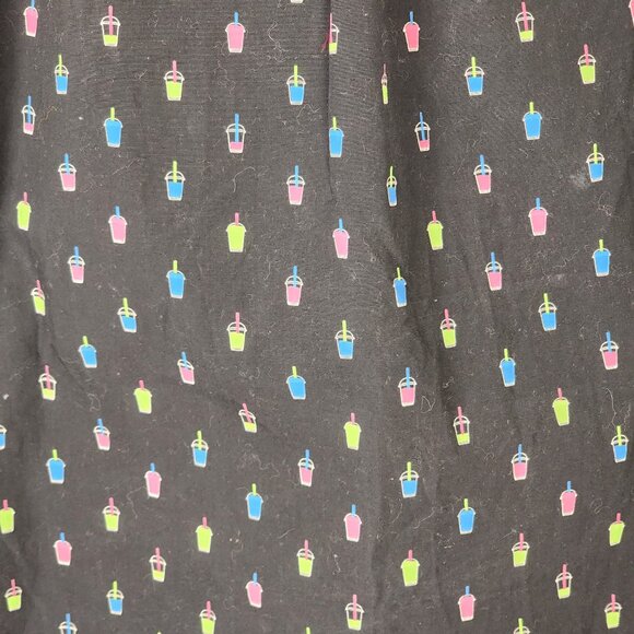 Poches & Fils Black Slushie Print 100% Cotton Button Front Shirt - Picture 4 of 7